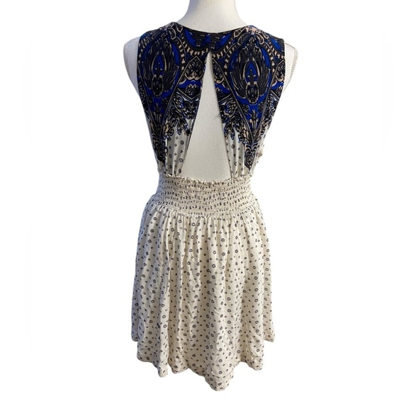 Free people Daria dress mini floral beige sleeveless casual Medium - Picture 2 of 13